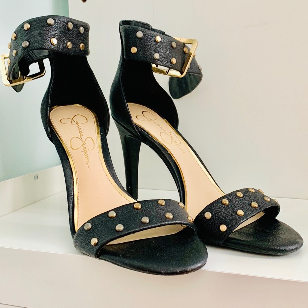 Jessica Simpson Black Studded Heels